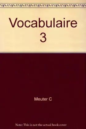 Couverture du produit · Vocabulaire 3