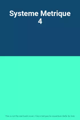 Couverture du produit · Systeme Metrique 4