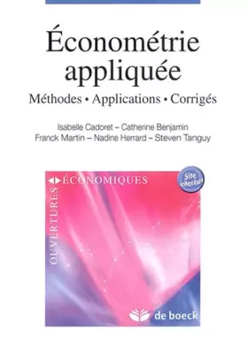 Couverture du produit · Econométrie appliquée : Méthodes, Applications, Corrigés