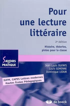 Couverture du produit · Pour une lecture littéraire
