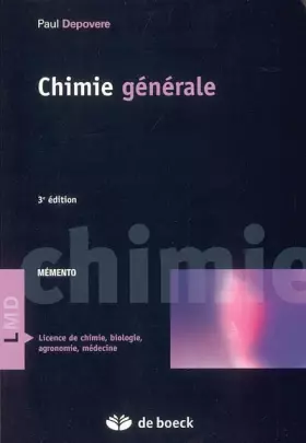 Couverture du produit · Chimie générale