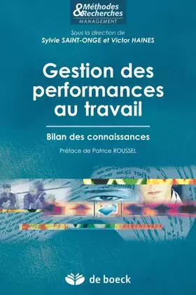Couverture du produit · Gestion des performances au travail