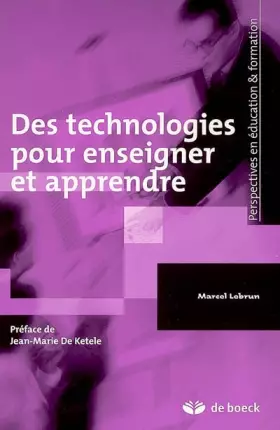 Couverture du produit · Des technologies pour enseigner et apprendre