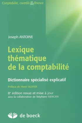 Couverture du produit · Lexique thématique de la comptabilité