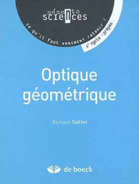Couverture du produit · Optique géométrique