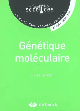 Couverture du produit · Génétique moléculaire