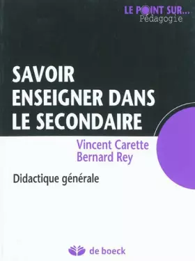 Couverture du produit · Savoir enseigner dans le secondaire