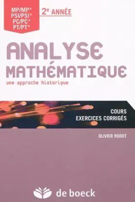 Couverture du produit · Analyse mathématique : Une approche historique