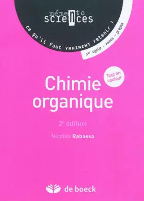 Couverture du produit · Chimie organique