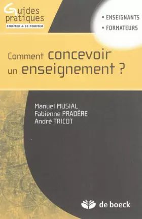 Couverture du produit · Comment concevoir un enseignement ?