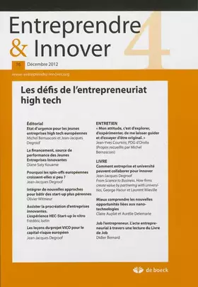 Couverture du produit · ENTREPRENDRE ET INNOVER 2012/4 N.16