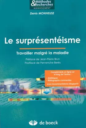 Couverture du produit · Le surprésentéisme: Travailler malgré la maladie (2013)