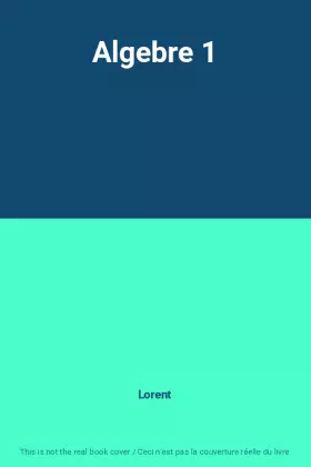 Couverture du produit · Algebre 1