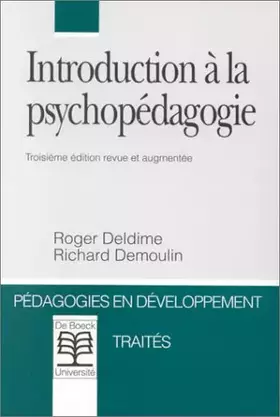 Couverture du produit · Introduction à la psychopédagogie