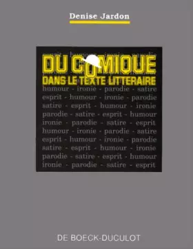 Couverture du produit · Du comique dans le texte littéraire