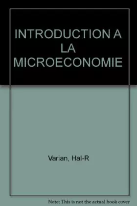Couverture du produit · Introduction à la microéconomie