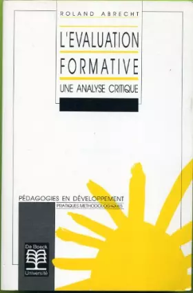 Couverture du produit · L'Evaluation formative : Une approche critique