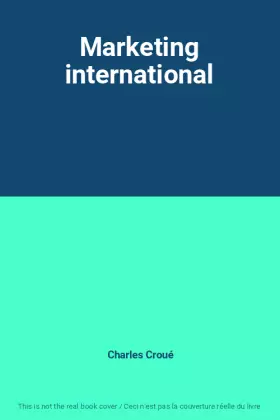 Couverture du produit · Marketing international