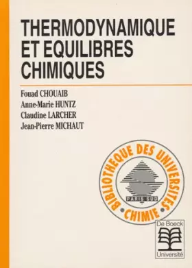 Couverture du produit · Thermodynamique et équilibres chimiques