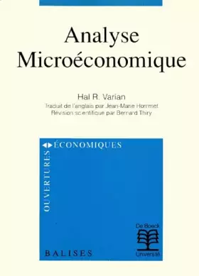 Couverture du produit · Analyse microéconomique