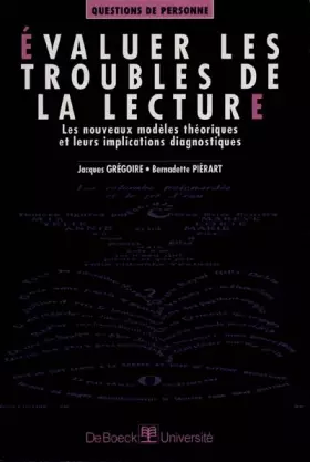 Couverture du produit · Evaluer les troubles de lecture