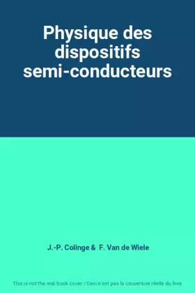 Couverture du produit · Physique des dispositifs semi-conducteurs