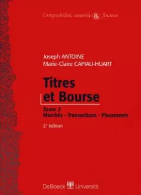 Couverture du produit · Titres et bourse, tome 2