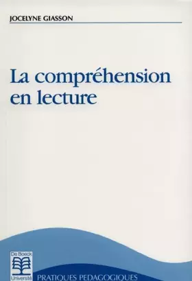 Couverture du produit · La compréhension en lecture