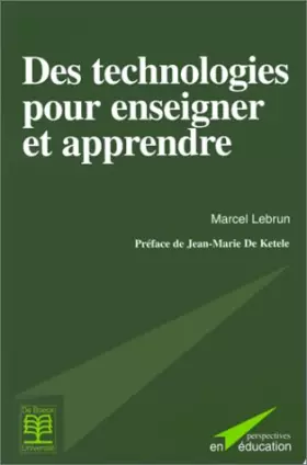 Couverture du produit · Des technologies pour enseigner et apprendre