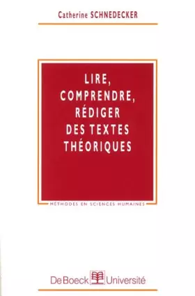 Couverture du produit · Lire,comprendre,rédiger textes théorique