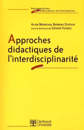 Couverture du produit · Approches didactiques de l'interdisciplinarité
