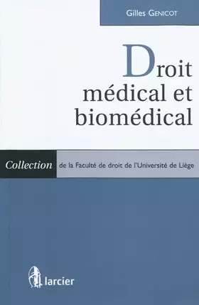 Couverture du produit · Droit médical et biomédical