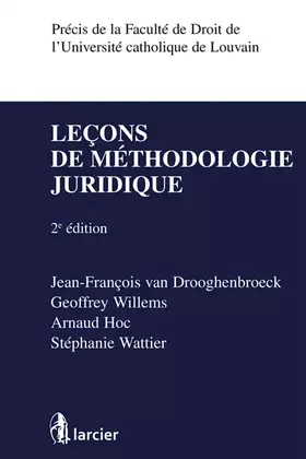 Couverture du produit · Leçons de méthodologie juridique
