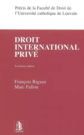 Couverture du produit · Droit international privé