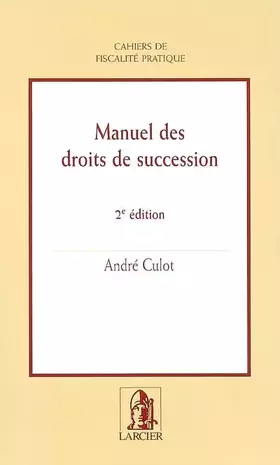 Couverture du produit · Manuel des droits de succession