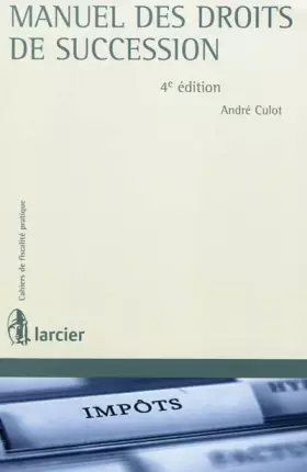 Couverture du produit · Manuel des droits de succession