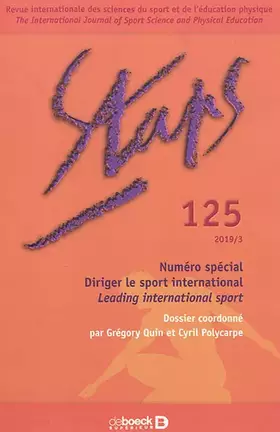 Couverture du produit · Diriger le sport international
