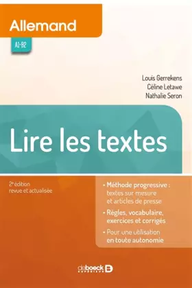 Couverture du produit · Allemand : lire les textes