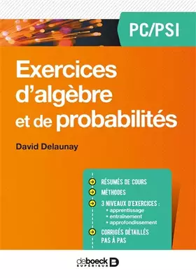 Couverture du produit · Exercices d'algèbre et de probabilités PC/PSI