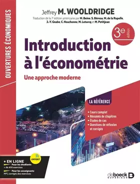 Couverture du produit · Introduction à l'économétrie: Une approche moderne