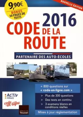 Couverture du produit · code de la route 2016