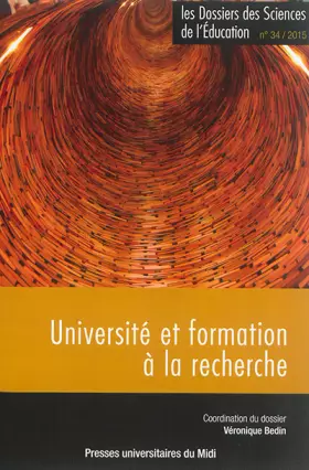 Couverture du produit · UNIVERSITE ET FORMATION A LA RECHERCHE