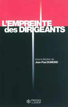 Couverture du produit · L EMPREINTE DES DIRIGEANTS