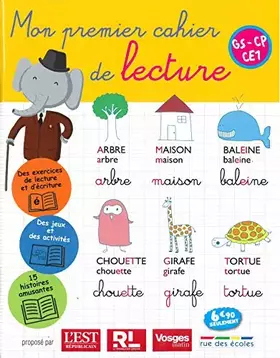 Couverture du produit · Mon premier cahier de lecture GS-CP-CE1