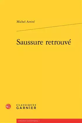 Couverture du produit · Saussure retrouvé