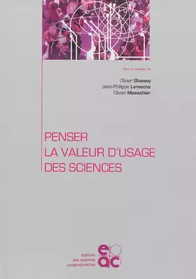 Couverture du produit · Penser la valeur d usage des sciences