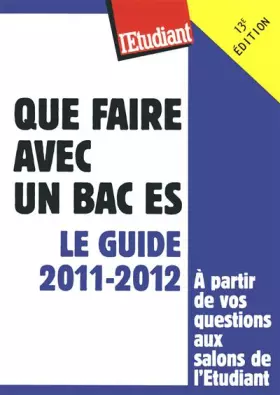 Couverture du produit · QUE FAIRE AVEC UN BAC ES