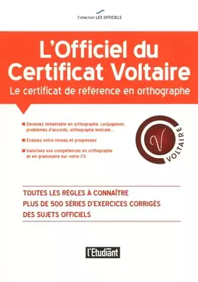 Couverture du produit · L'officiel du certificat Voltaire