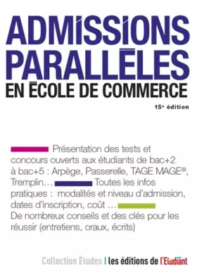 Couverture du produit · Admissions parallèles en école de commerce