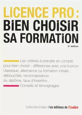 Couverture du produit · Licence pro : bien choisir sa formation